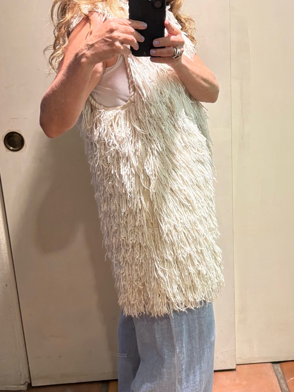 Isabel Marant Cream Fringed Open Vest - Picture 4 of 8